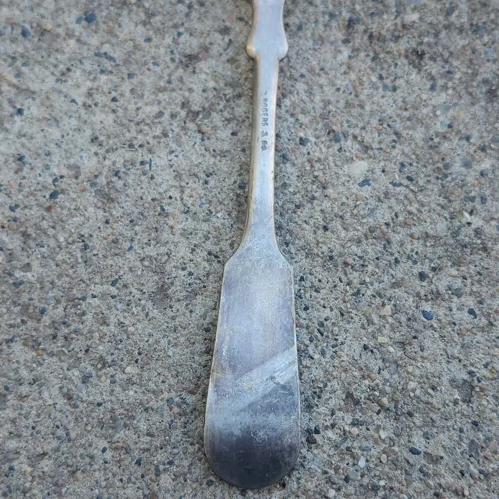 Antique Anchor Rogers AA Alaska Silverplate Dinner Fork Monogram Flatware 1890